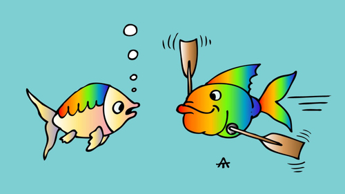 Cartoon: Fishes (medium) by Alexei Talimonov tagged fishes