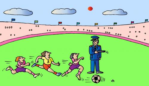 Cartoon: Football (medium) by Alexei Talimonov tagged football,soccer,police