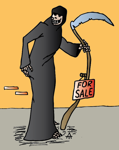 Cartoon: For sale (medium) by Alexei Talimonov tagged death