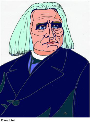 Cartoon: Franz Liszt (medium) by Alexei Talimonov tagged composer,musician,music,franz,liszt