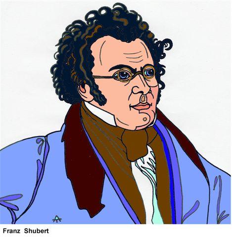 Cartoon: Franz Schubert (medium) by Alexei Talimonov tagged franz,schubert,musician,composer,music