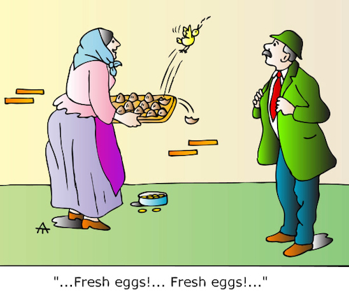 Cartoon: Fresh Eggs (medium) by Alexei Talimonov tagged eggs