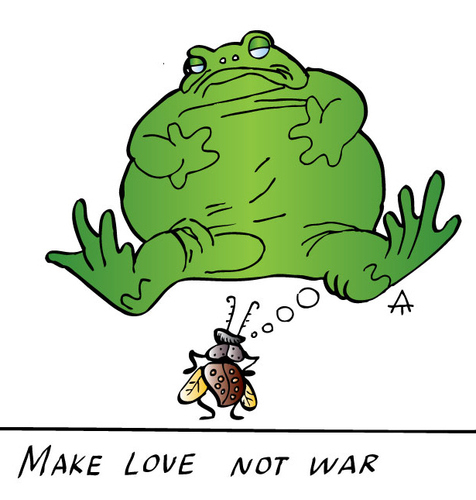 Cartoon: Frog (medium) by Alexei Talimonov tagged frog,love,war