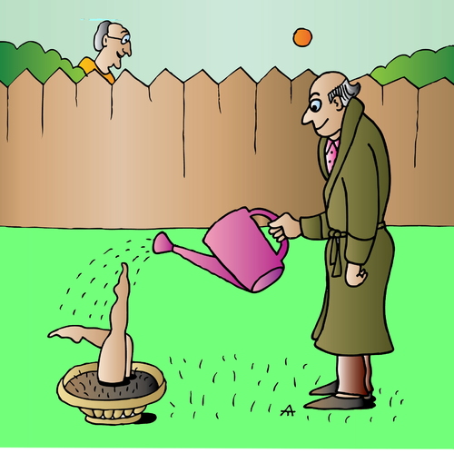 Gardening By Alexei Talimonov | Nature Cartoon | TOONPOOL