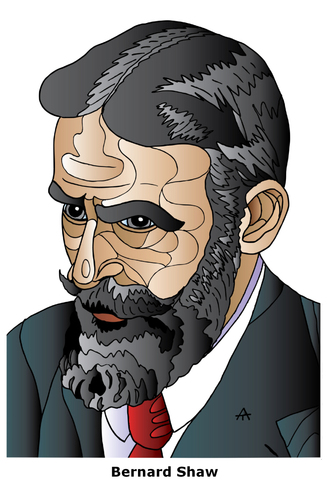 Cartoon: George Bernhard Shaw (medium) by Alexei Talimonov tagged shaw