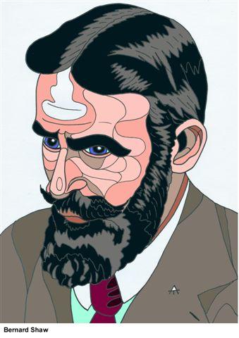 Cartoon: George Bernhard Shaw (medium) by Alexei Talimonov tagged author,literature,books,george,bernhard,shaw