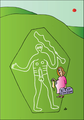 Cartoon: Giant Condom (medium) by Alexei Talimonov tagged giant,condom