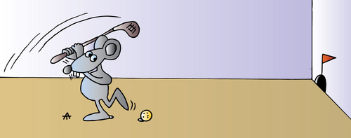 Cartoon: Golf (medium) by Alexei Talimonov tagged golf,mouse