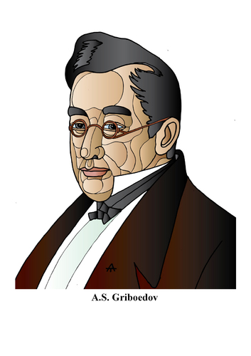 Cartoon: Griboedov (medium) by Alexei Talimonov tagged griboedov