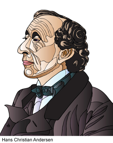 Cartoon: Hans Christian Andersen (medium) by Alexei Talimonov tagged andersen