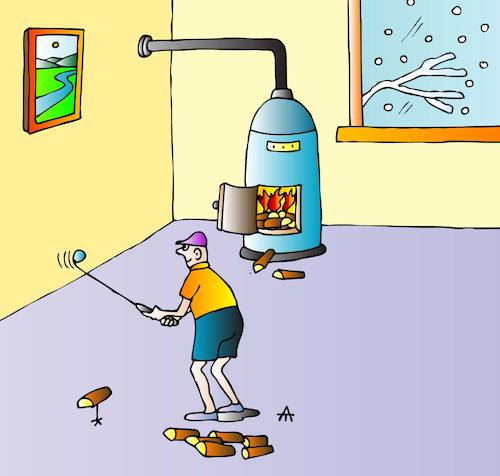 Cartoon: Heating (medium) by Alexei Talimonov tagged heating