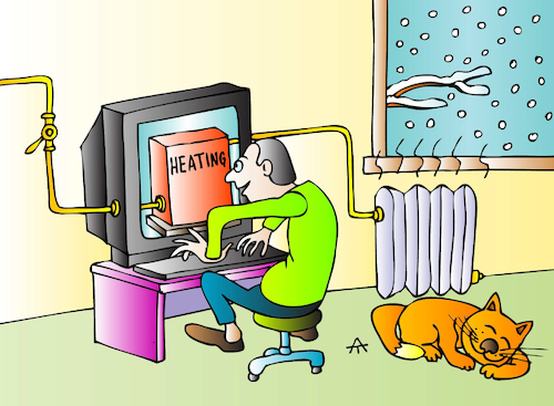 Cartoon: Heating (medium) by Alexei Talimonov tagged heating