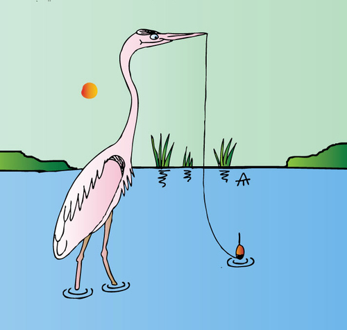 Cartoon: Heron (medium) by Alexei Talimonov tagged heron