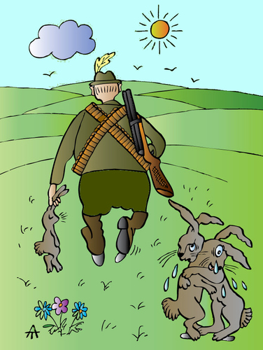 Cartoon: Hunter (medium) by Alexei Talimonov tagged hunter