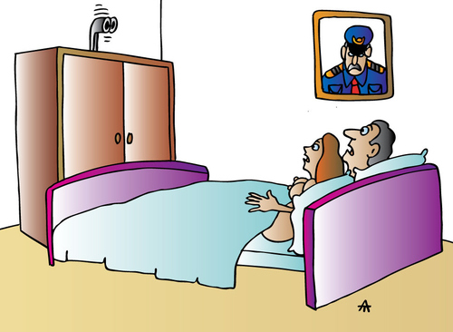 Cartoon: Husband coming back (medium) by Alexei Talimonov tagged husband