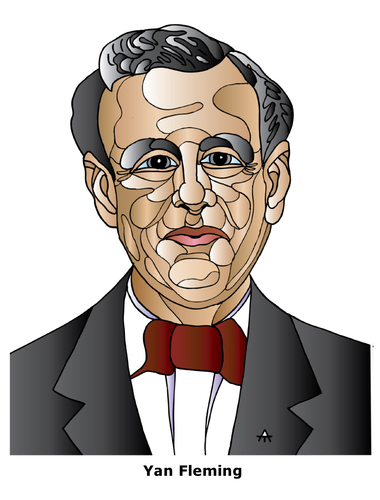 Cartoon: Ian Fleming (medium) by Alexei Talimonov tagged fleming,ian