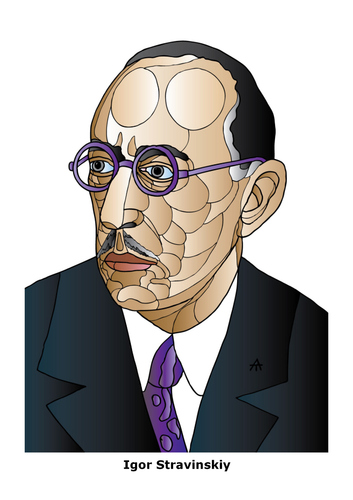 Cartoon: Igor Stravinskiy (medium) by Alexei Talimonov tagged igor,stravinskiy