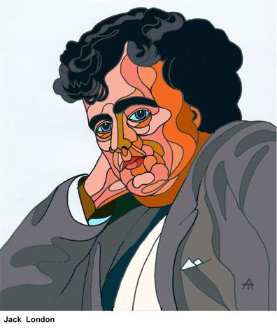 Cartoon: Jack London (medium) by Alexei Talimonov tagged author,literature,books,jack,london