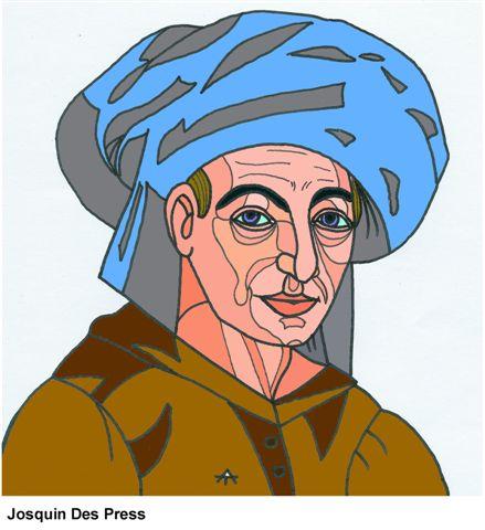 Cartoon: Josquin Des Press (medium) by Alexei Talimonov tagged composer,musician,music,josquin,des,press