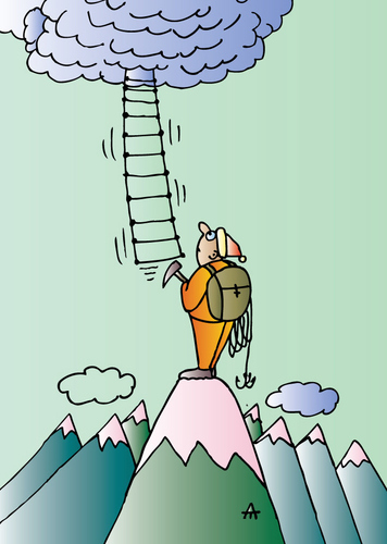 Cartoon: Ladder (medium) by Alexei Talimonov tagged ladder