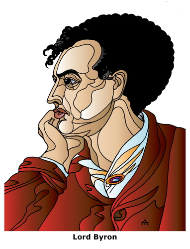 Cartoon: Lord Byron (medium) by Alexei Talimonov tagged byron