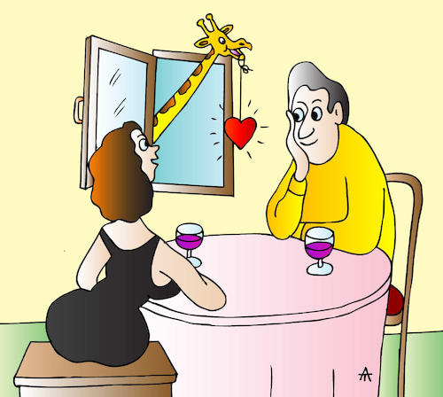 Cartoon: Man and woman (medium) by Alexei Talimonov tagged love