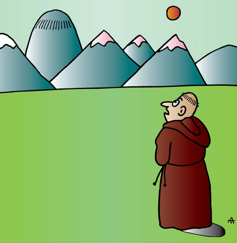 Cartoon: Monk (medium) by Alexei Talimonov tagged monk