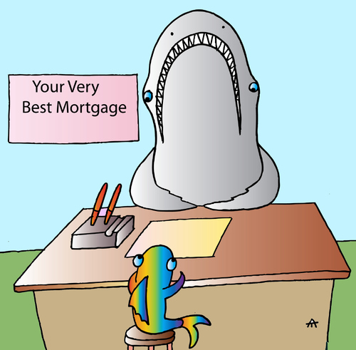 Cartoon: Mortgage (medium) by Alexei Talimonov tagged mortgage