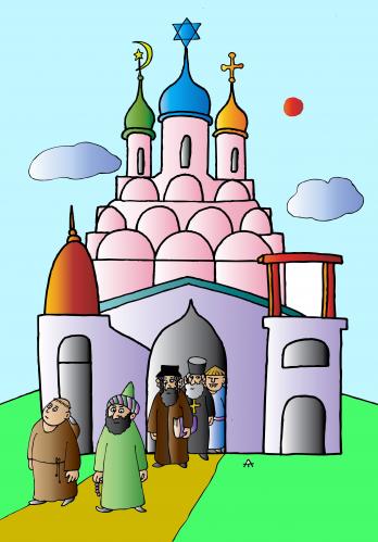 Cartoon: New Church (medium) by Alexei Talimonov tagged church,religion