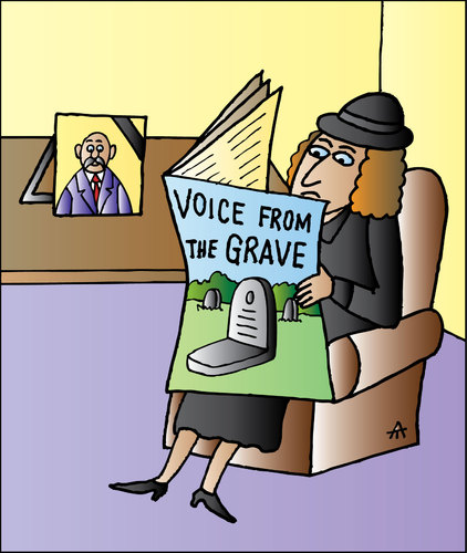 Cartoon: News (medium) by Alexei Talimonov tagged voice,grave