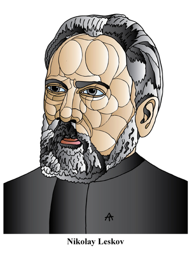 Cartoon: Nikolay Leskov (medium) by Alexei Talimonov tagged nikolay,leskov