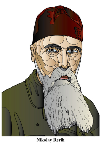 Cartoon: Nikolay Rerih (medium) by Alexei Talimonov tagged nikolay,rerih