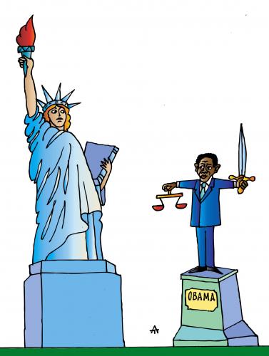 Cartoon: Obama (medium) by Alexei Talimonov tagged obama