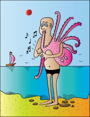 Cartoon: Octopus (medium) by Alexei Talimonov tagged octopus,sea