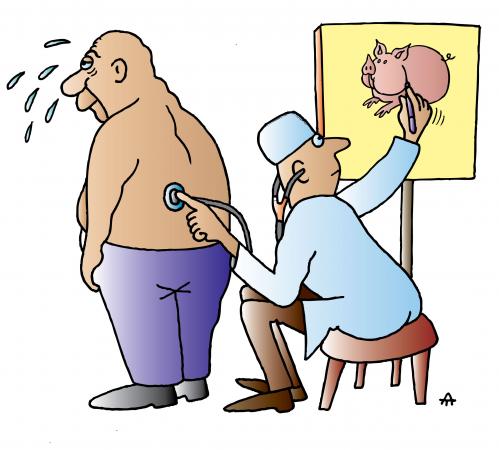 Cartoon: Pig Doctor (medium) by Alexei Talimonov tagged swine,flu,virus,doctor