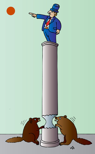 Cartoon: Pillar (medium) by Alexei Talimonov tagged pillar