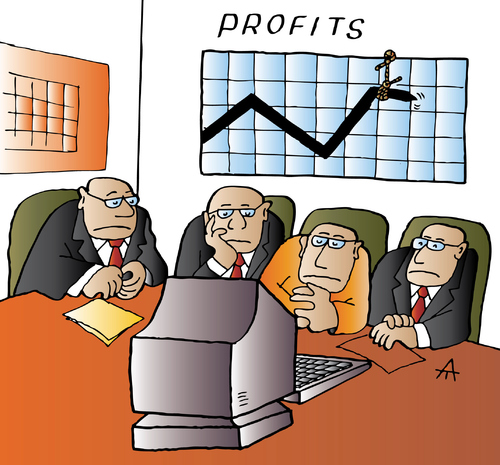 Cartoon: Profits (medium) by Alexei Talimonov tagged profits