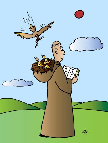 Cartoon: Religion (medium) by Alexei Talimonov tagged religion,faith,monk