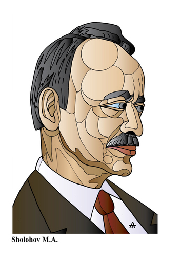 Cartoon: Sholohov (medium) by Alexei Talimonov tagged sholohov