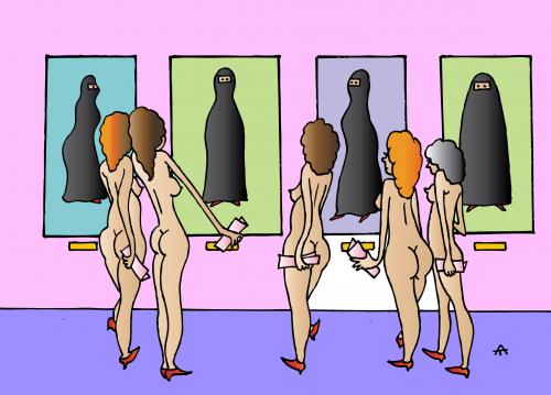 Cartoon: Gallery (medium) by Alexei Talimonov tagged islam,religion,women,fashion
