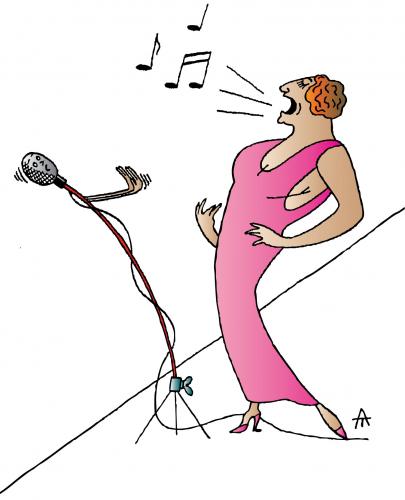 Singer By Alexei Talimonov | Media & Culture Cartoon | TOONPOOL