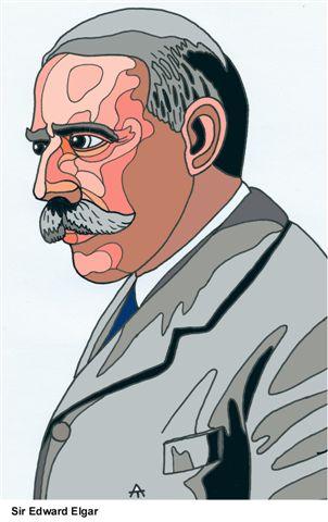 Cartoon: Sir Edward Elgar (medium) by Alexei Talimonov tagged composer,musician,edward,elgar