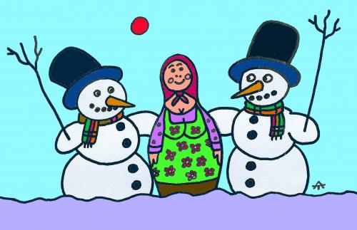 Cartoon: Snowmen (medium) by Alexei Talimonov tagged snowman,xmas,snow