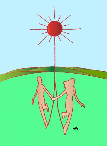 Cartoon: Sun (medium) by Alexei Talimonov tagged sun,love