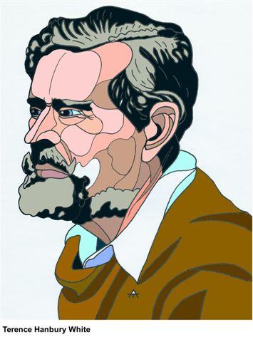 Cartoon: Terence Hanbury White (medium) by Alexei Talimonov tagged author,literature,books,terence,hanbury,white