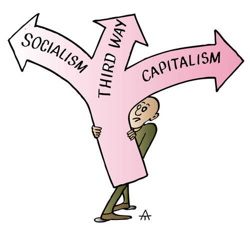Cartoon: Third Way (medium) by Alexei Talimonov tagged socialism,capitalism