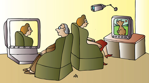 Cartoon: TV and Videocamera (medium) by Alexei Talimonov tagged tv,videocamera