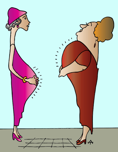 Cartoon: Two Women (medium) by Alexei Talimonov tagged women