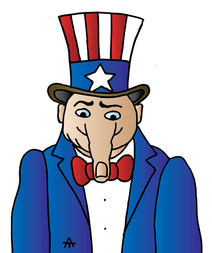 Cartoon: USA Man (medium) by Alexei Talimonov tagged usa,america