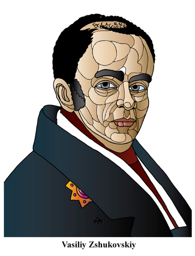 Cartoon: Vasili Zshukovskiy (medium) by Alexei Talimonov tagged vasili,zshukovskiy